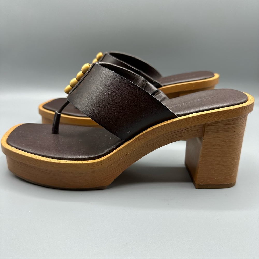 Lucky Brand Thong Platform Sandals Women’s Size 9M Brown
